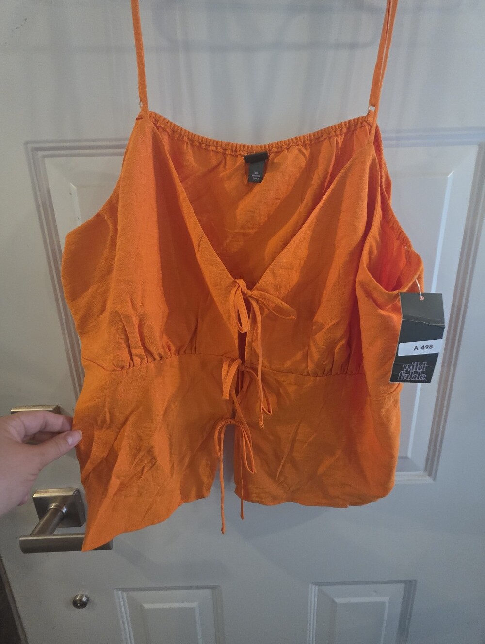 Wild Fable Tie Front Crop Camisole